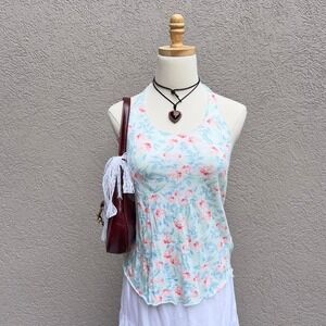 Vintage Y2K Hollister Floral Tank Top Surfing Size Small